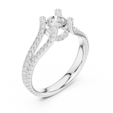 Gold Ring LR-0295, White Gold, view 2