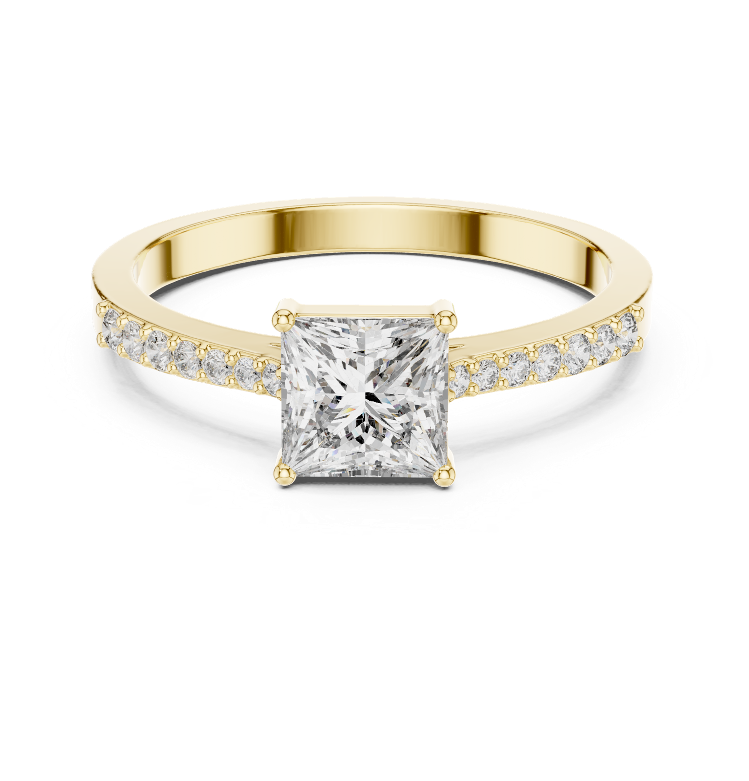 Gold Ring ALR-166, Yellow Gold, view 4