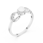 Gold Ring DDLR-743, White Gold, view 2