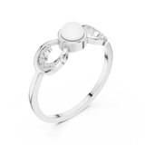 Gold Ring DDLR-743, White Gold, view 2