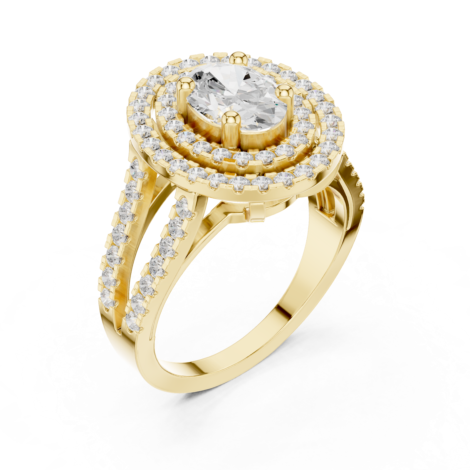 Gold Ring DDLR-348, Yellow Gold, view 2