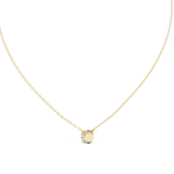 14K Solid Gold Lab Diamond Solitaire Pendant Necklace, Yellow Gold, view 4