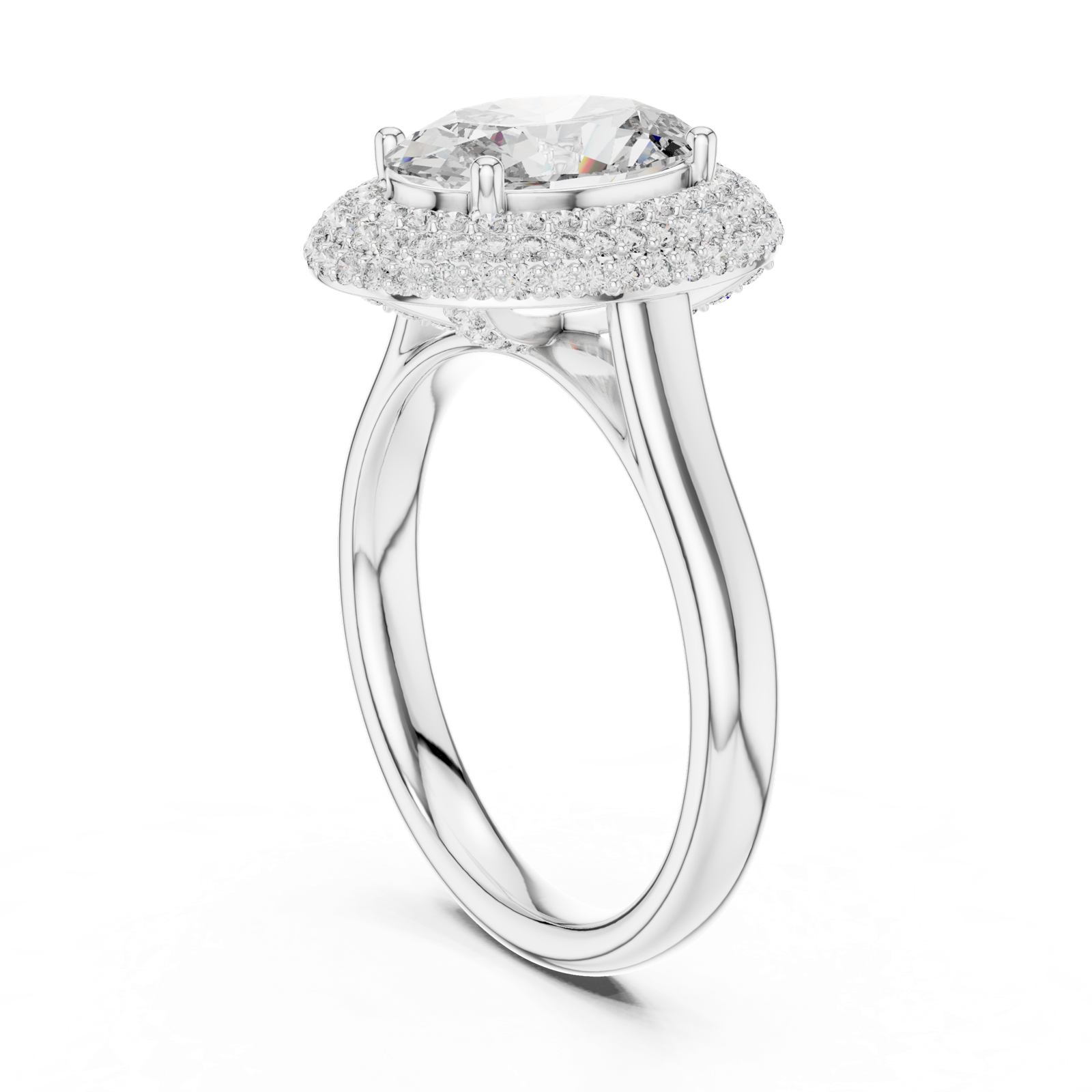 Gold Pendant 9-10038L_SS14, White Gold, view 1
