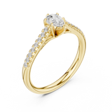 Gold Ring DDLR-586, Yellow Gold, view 2