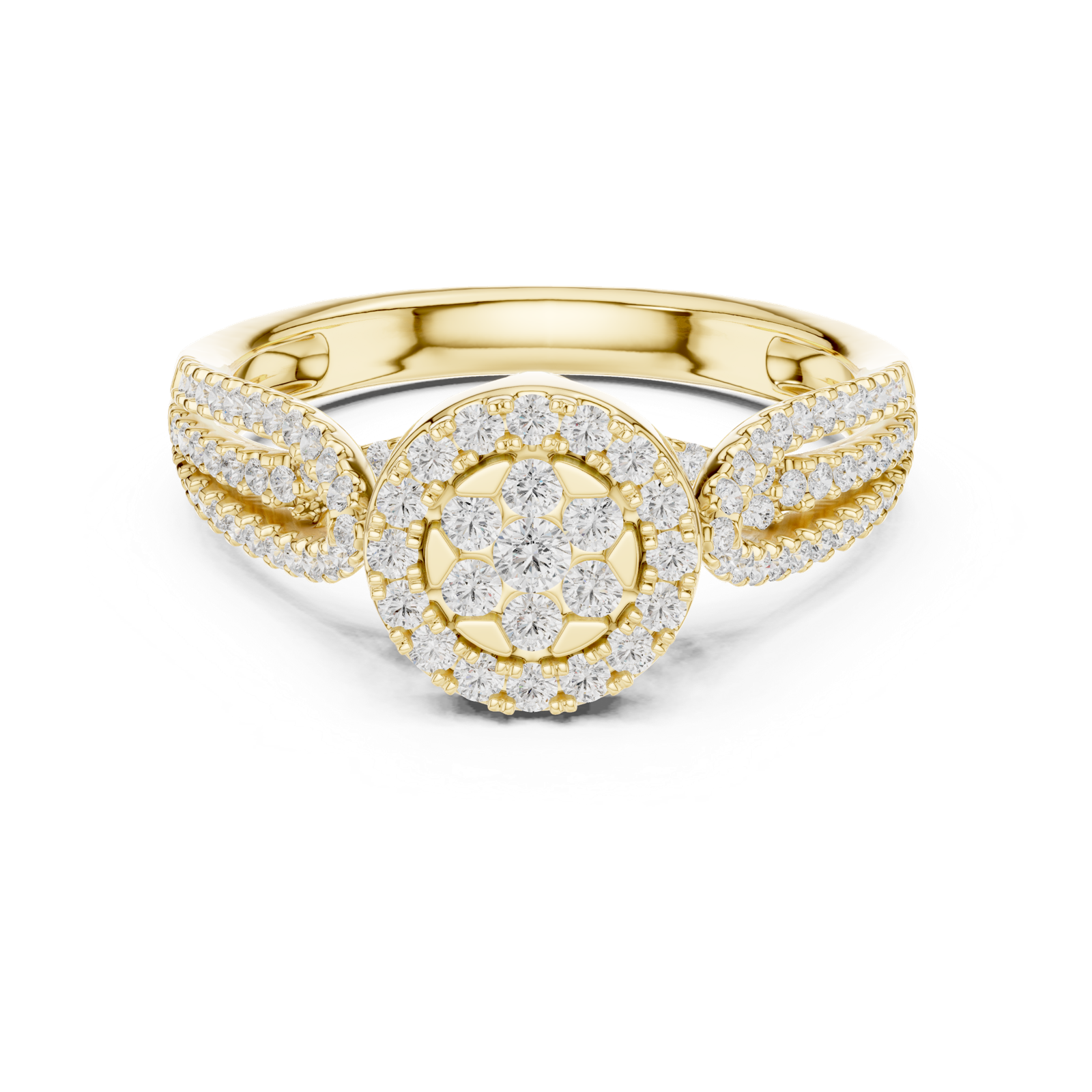 Gold Ring DDLR-755, Yellow Gold, view 4