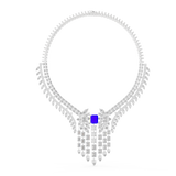 Gold Necklace GNK-0053, White Gold, view 1