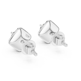 Gold Earrings ER-0019, White Gold, view 3