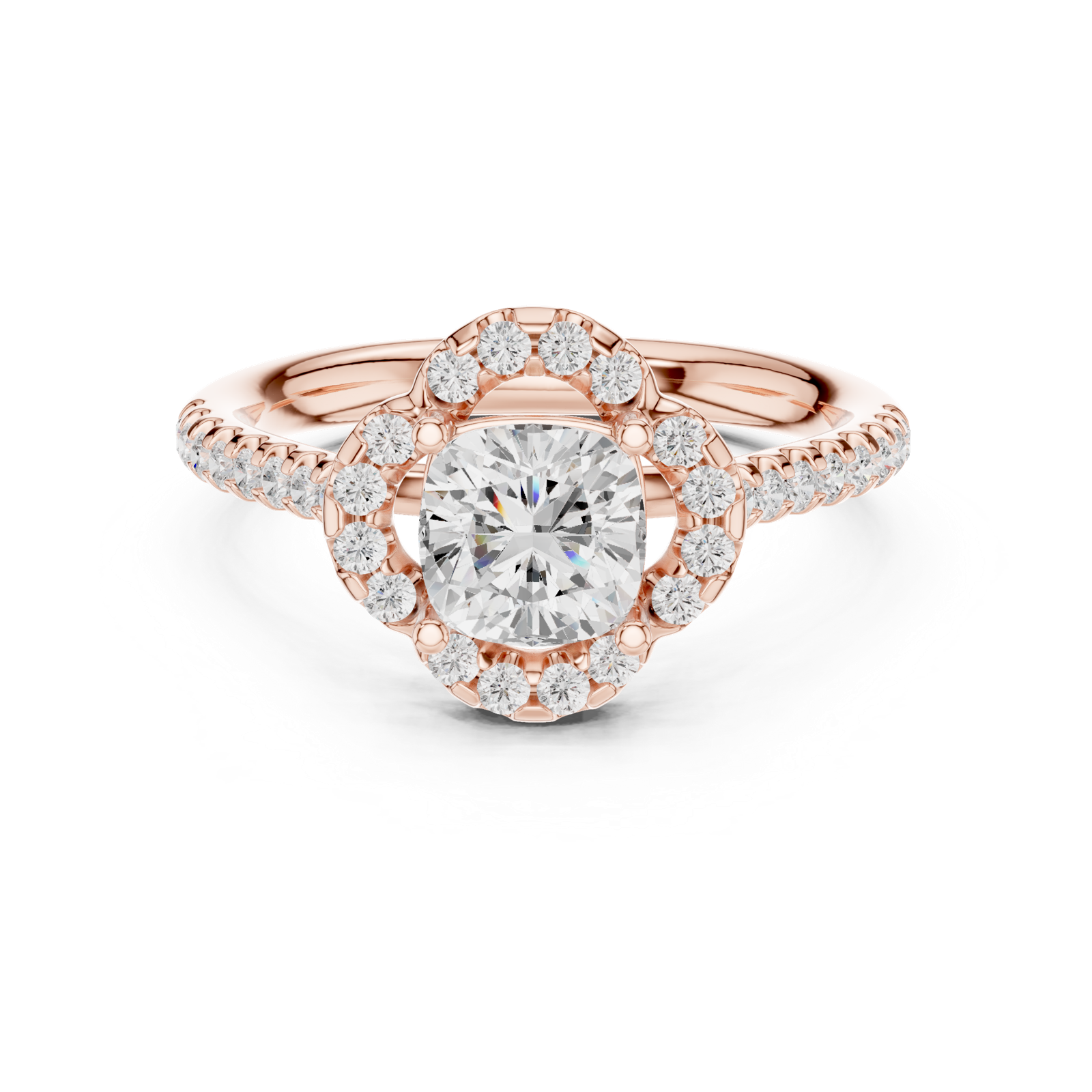 Gold Ring DDLR-535, Rose Gold, view 4