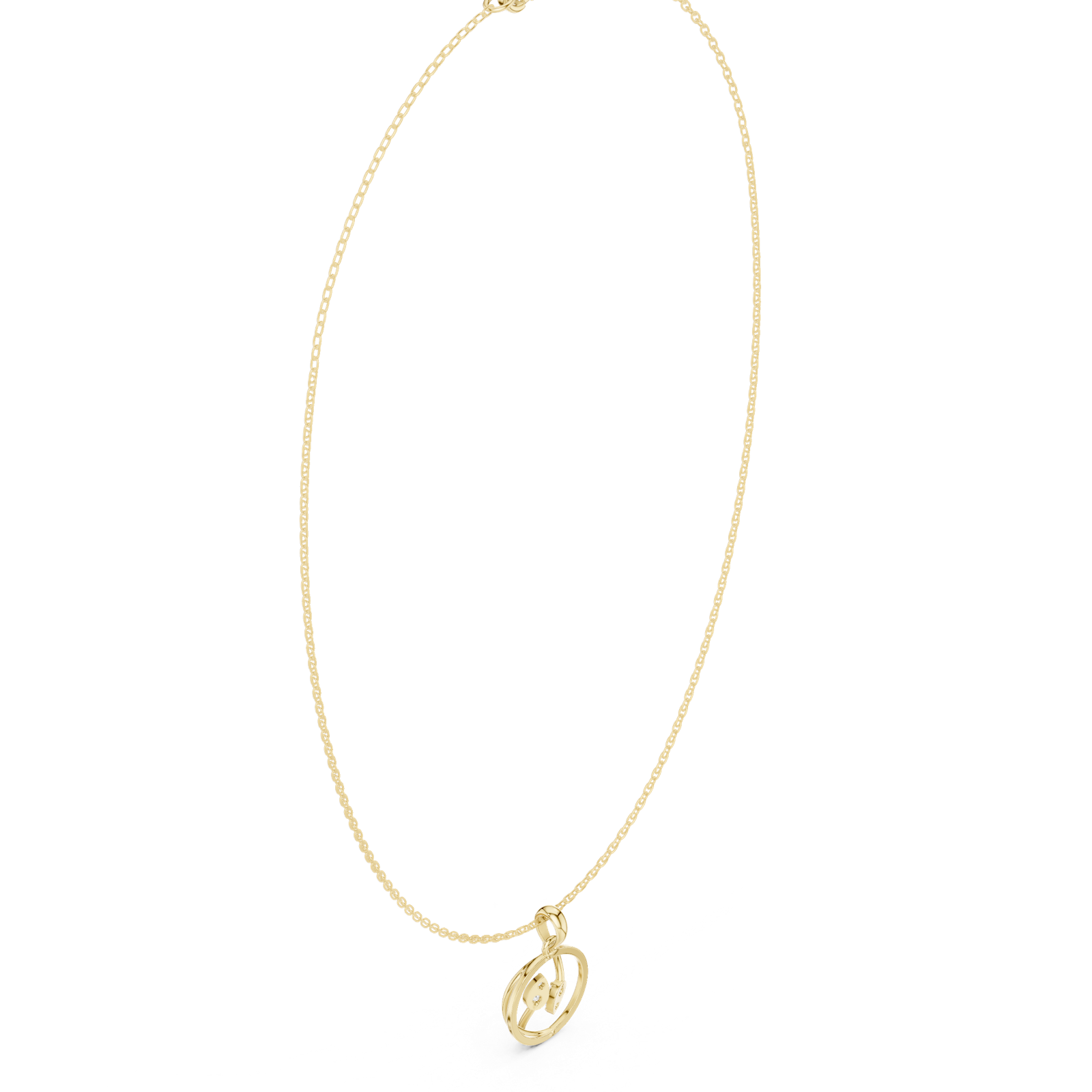 Gold Necklace SBWN (45), Yellow Gold, view 2