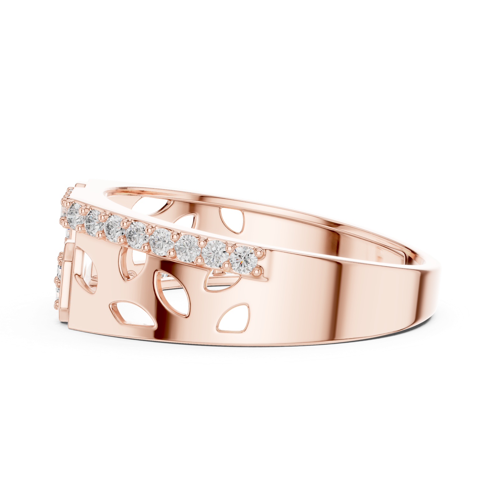 Gold Ring LR-01 (30), Rose Gold, view 3