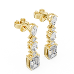Gold Earrings L02-441, Yellow Gold, view 2