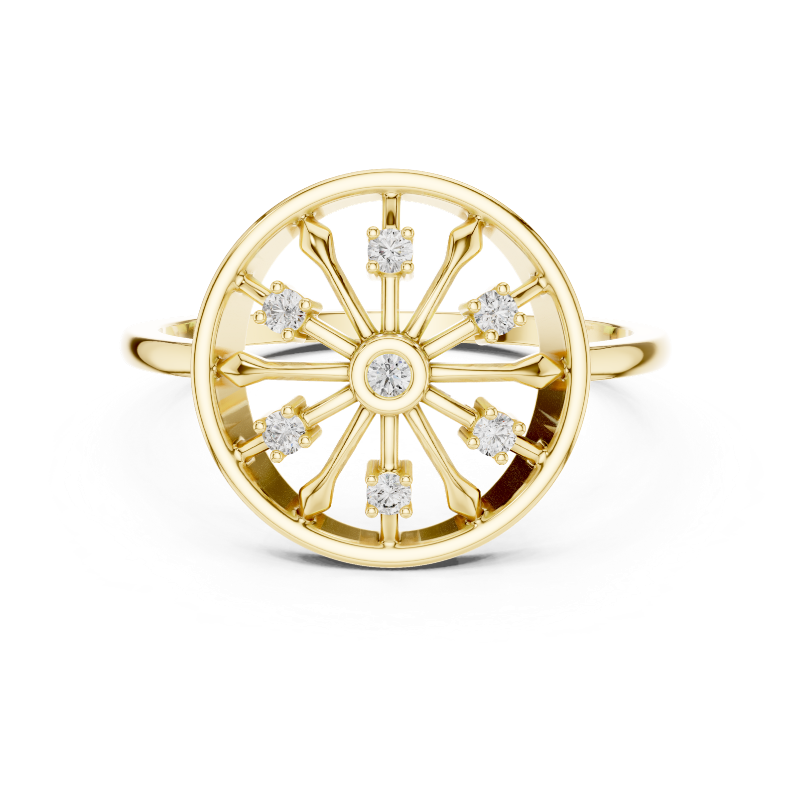 Gold Ring DR-6257, Yellow Gold