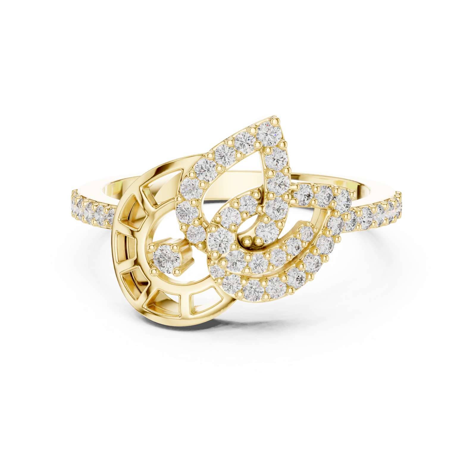 Gold Ring LR-01 (74), Yellow Gold, view 4