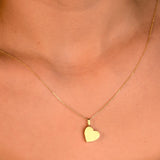 Purnebu Gold Necklace - 14K Real Gold Urn Necklace with Heart Pendant Custom Name