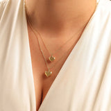 Purnebu Gold Heart Cremation Urn Necklace - 14K or 18K Gold, Puffy Heart Pendant