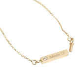 Gold Bar Necklace - 14K Real Gold Bar Urn Necklaces with Custom Name