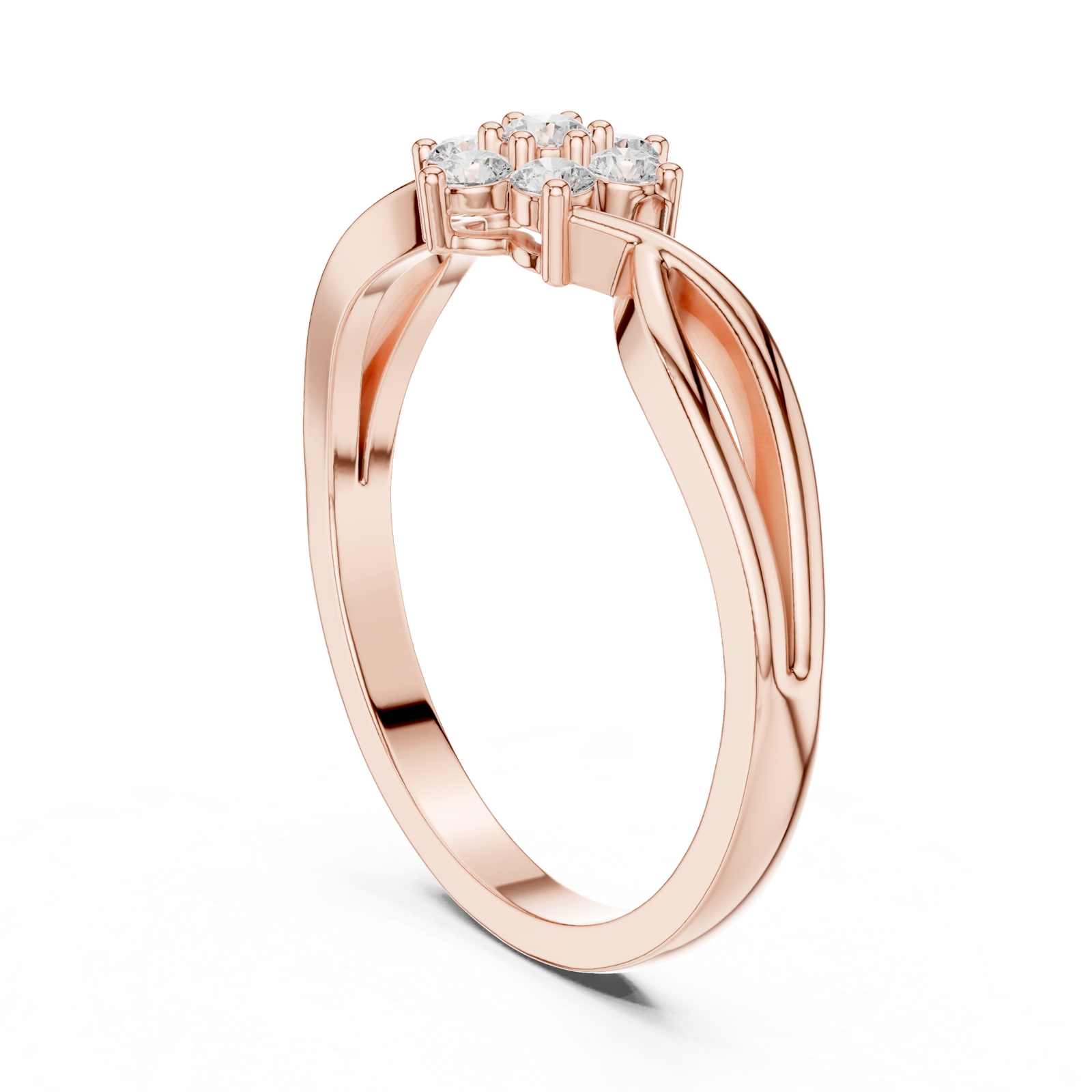 Gold Ring HLR-72, Rose Gold