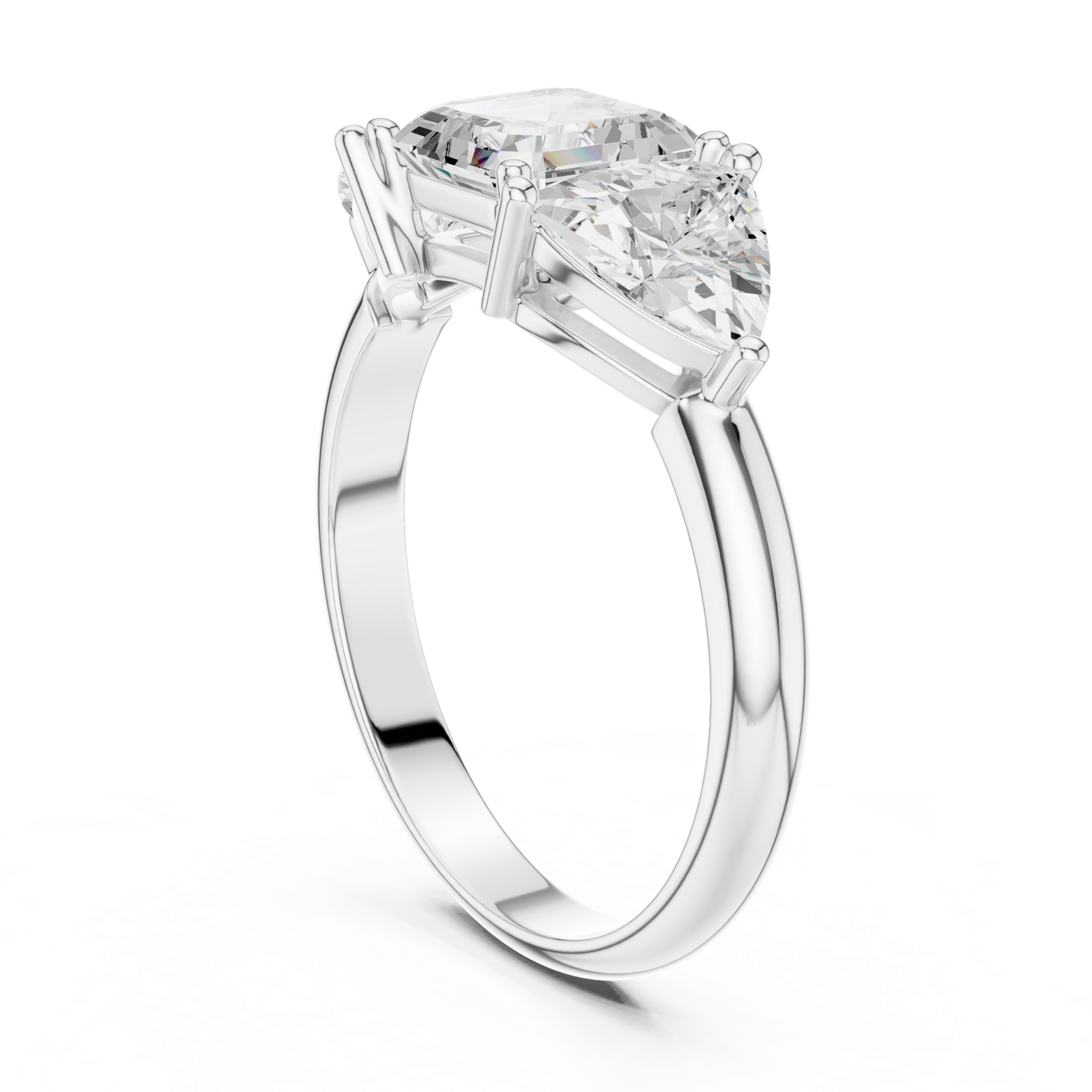 Gold Ring DDLR-1116, White Gold, view 1