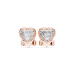 Gold Jewelry DDER-001, Heart center stone, Rose Gold, view 4