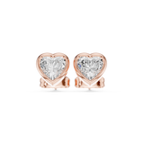 Gold Jewelry DDER-001, Heart center stone, Rose Gold, view 4