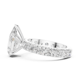 Gold Jewelry L35-63, Pear center stone, White Gold, view 3