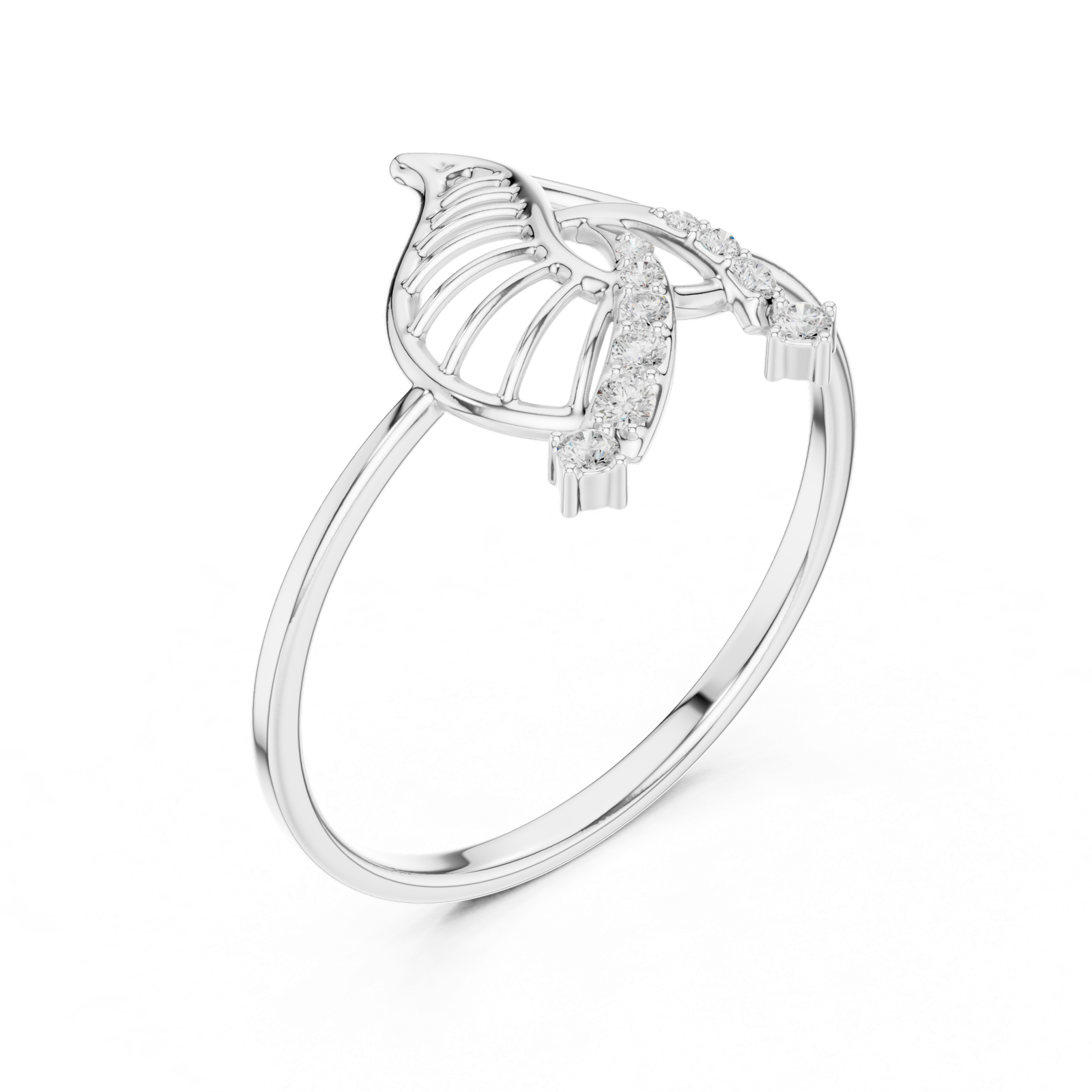 Gold Ring 1 (117), White Gold, view 2
