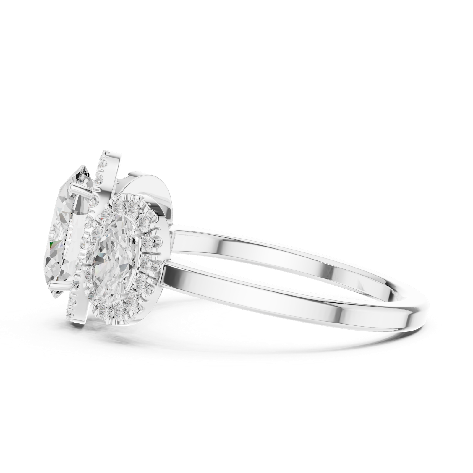 Gold Ring DDLR-1062, White Gold, view 3