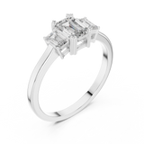 Gold Ring ALR-53, White Gold, view 2