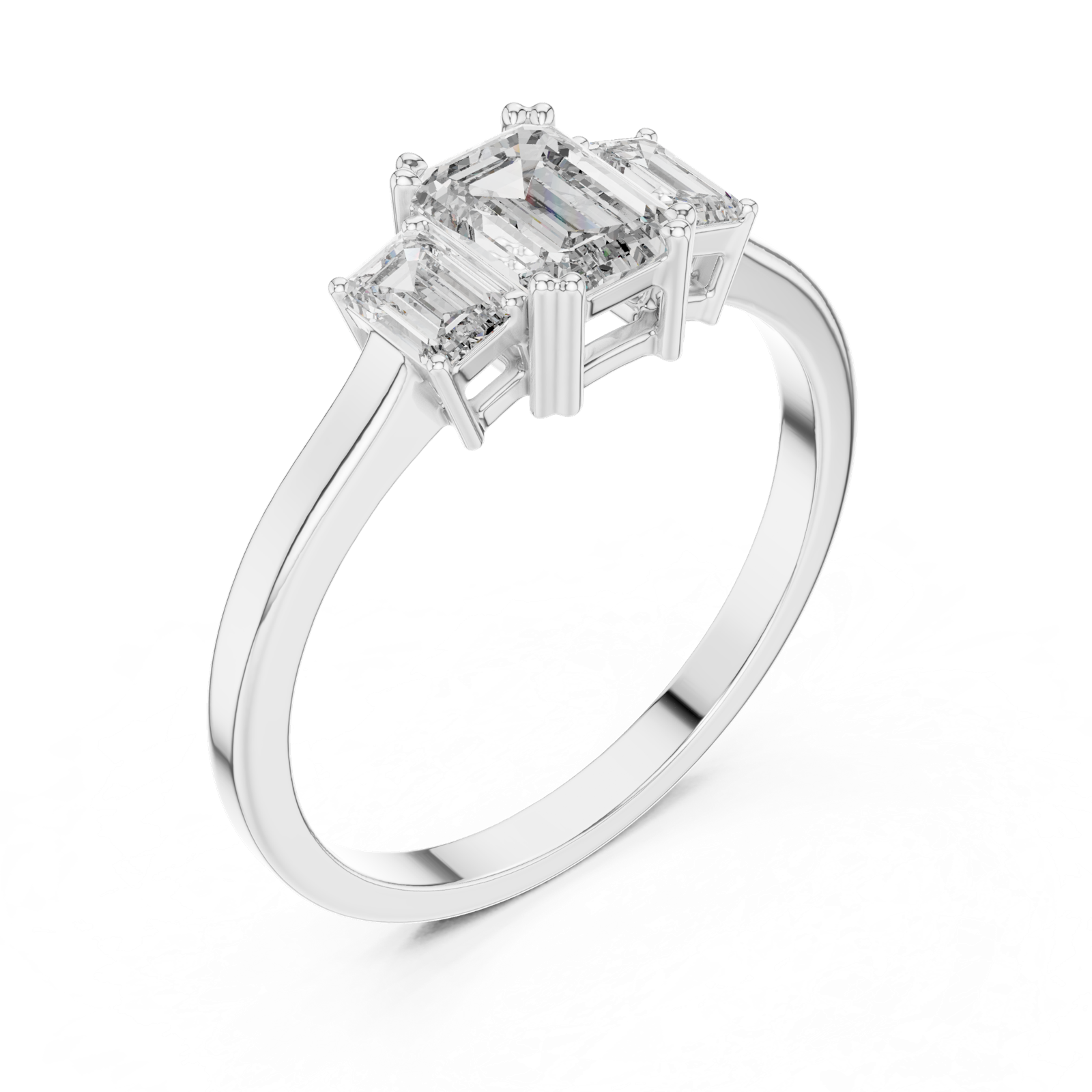 Gold Ring ALR-53, White Gold, view 2