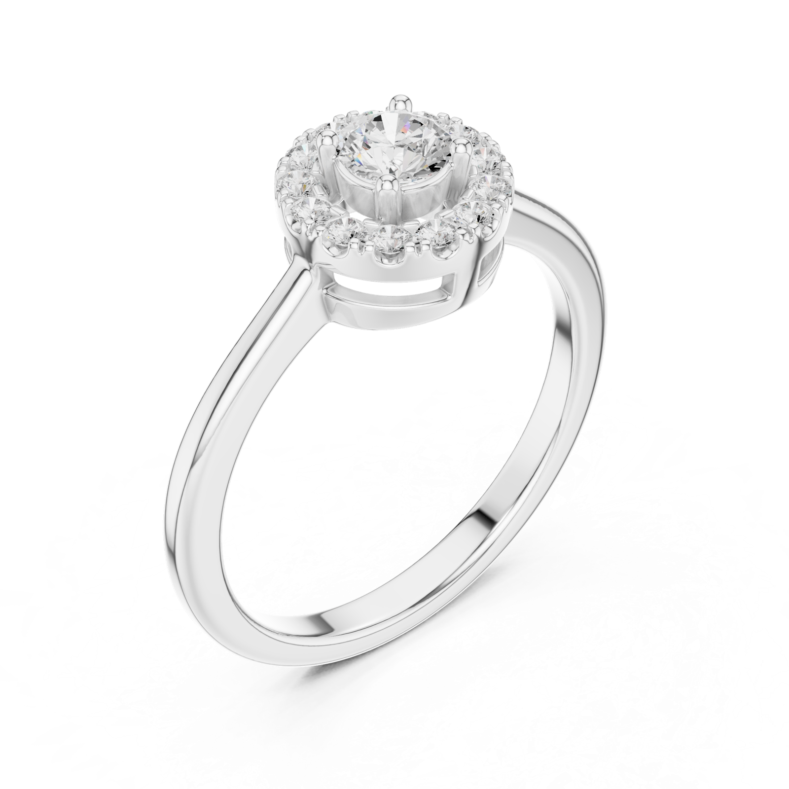 Gold Ring DDLR-833, White Gold, view 2