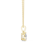 Gold Jewelry DDPO-009, Pear center stone, Yellow Gold, view 3
