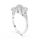 Gold Ring DR-6295, White Gold, view 1