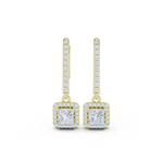 Gold Jewelry DDER-034, Princess center stone, Yellow Gold