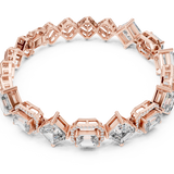 14K Solid Gold Lab Diamond Bracelet, Rose Gold, view 2