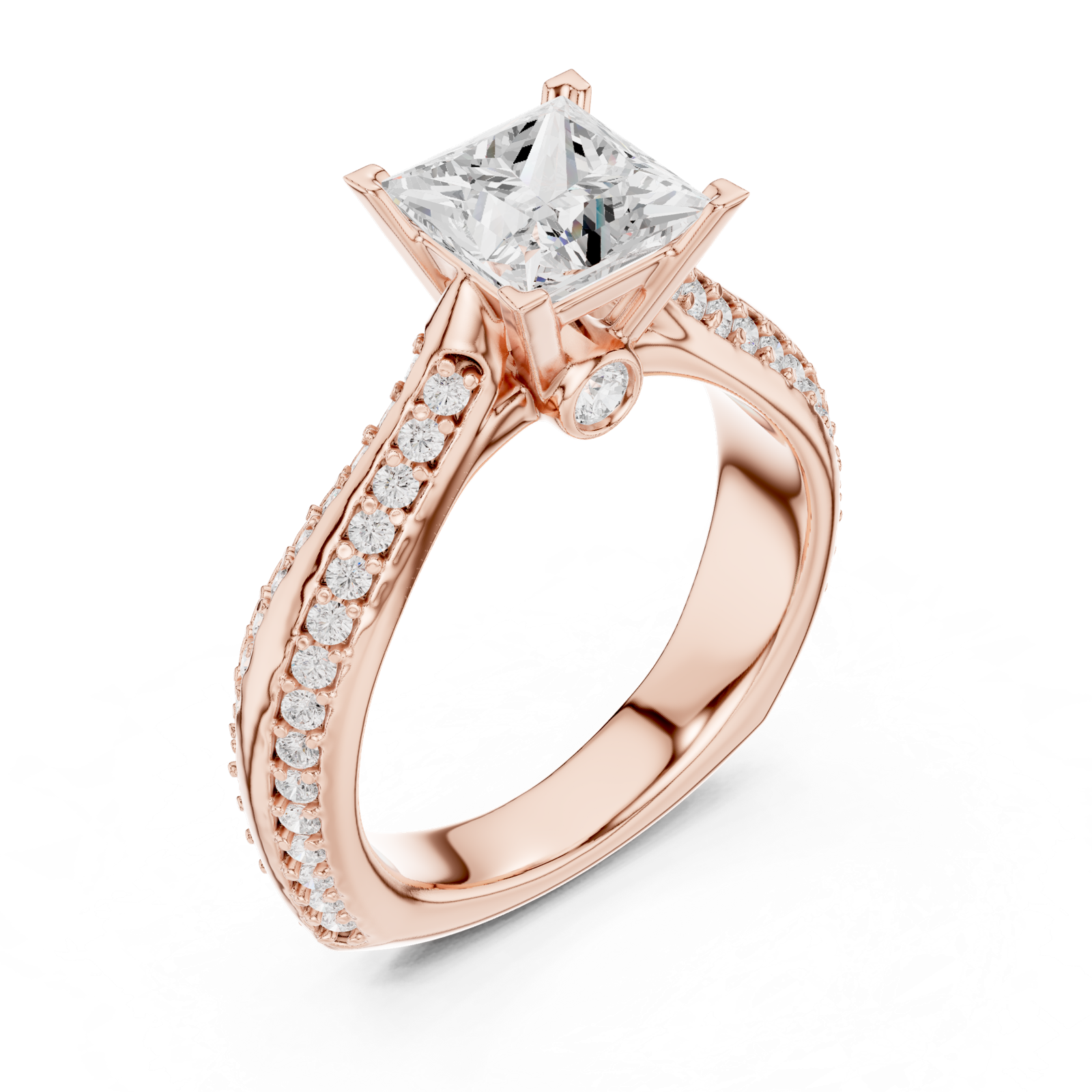 Gold Ring LR-0280, Rose Gold, view 2
