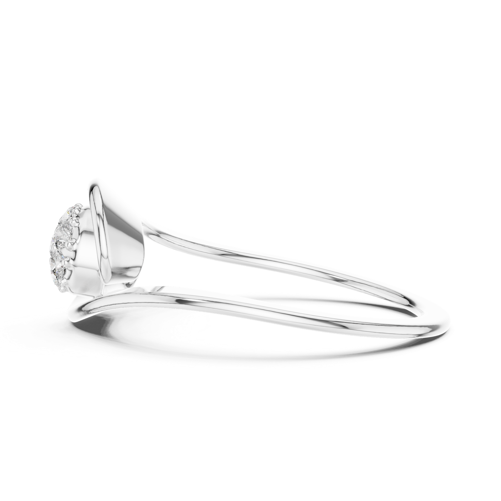 Gold Ring 1 (257), White Gold, view 3