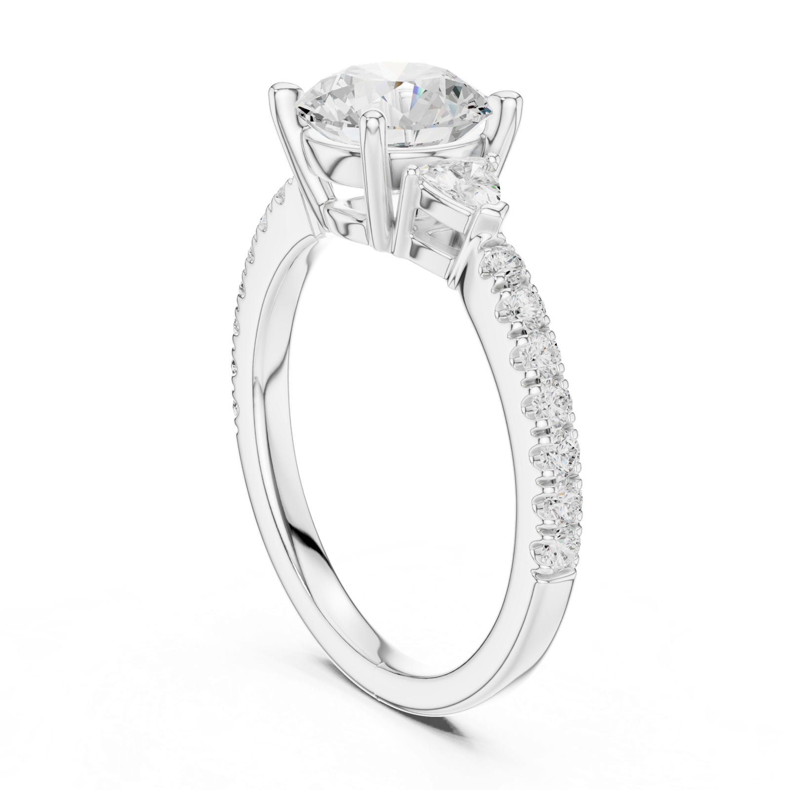 Gold Ring DDLR-897, White Gold, view 1