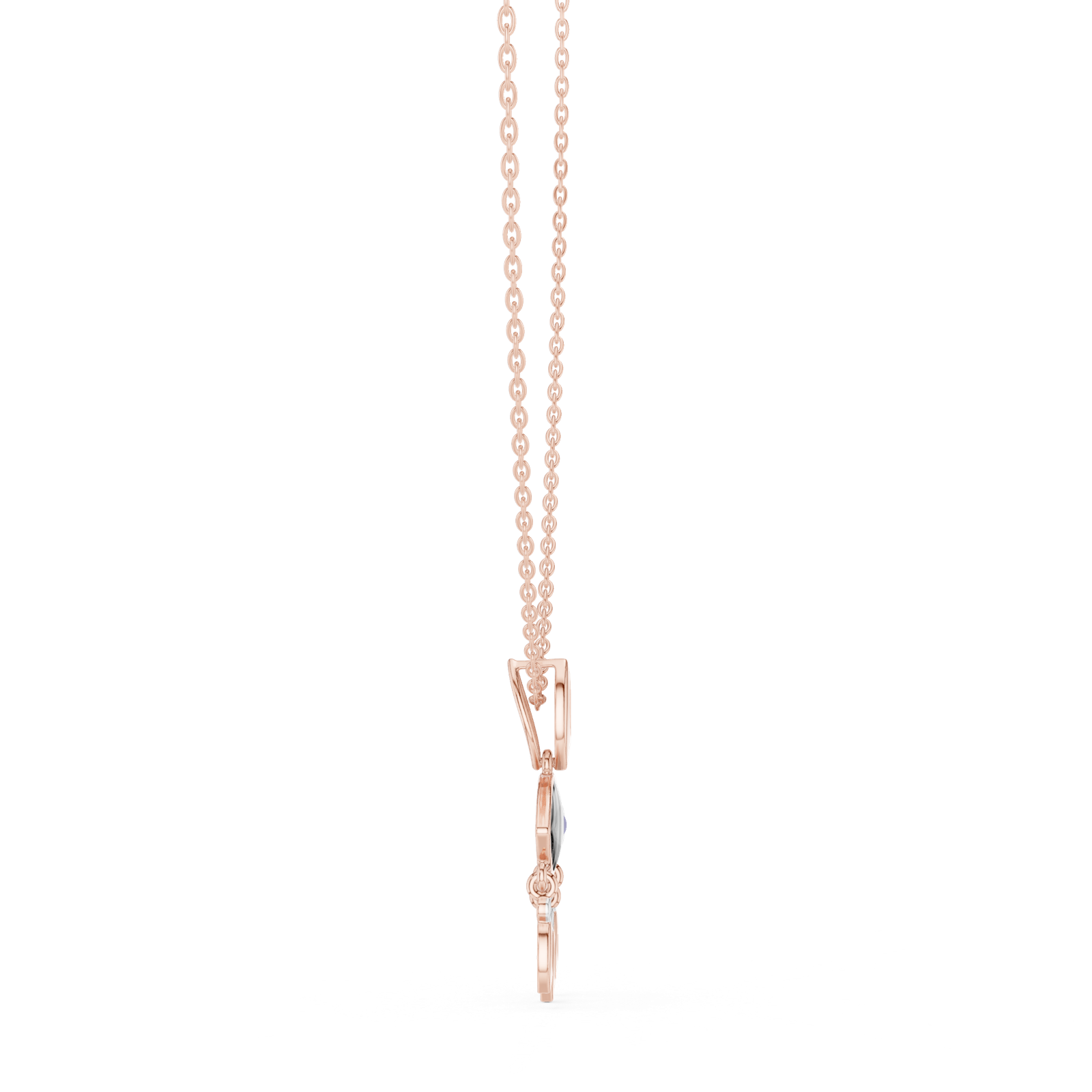 Gold Pendant 12-10012P, Rose Gold, view 3