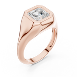 Gold Jewelry L36-4, Asscher center stone, Rose Gold, view 2