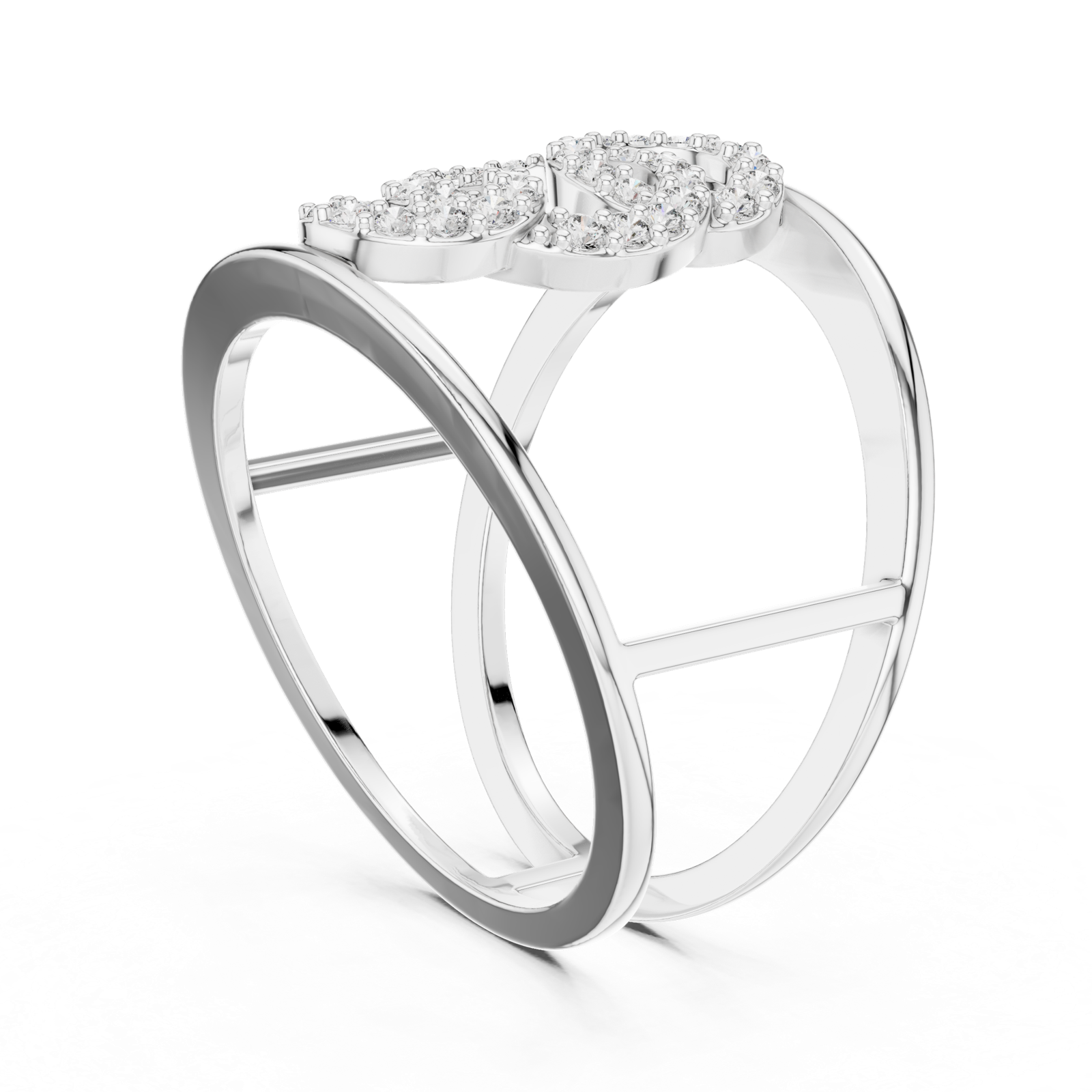 Gold Ring LR-01 (85), White Gold