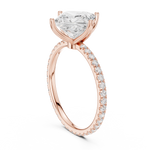 Gold Jewelry L36-16, Princess center stone, Rose Gold, view 1