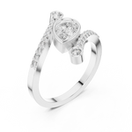 Gold Ring ALR-276, White Gold, view 2