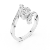 Gold Ring ALR-276, White Gold, view 2