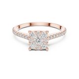 Gold Ring DDLR-004, Rose Gold, view 4