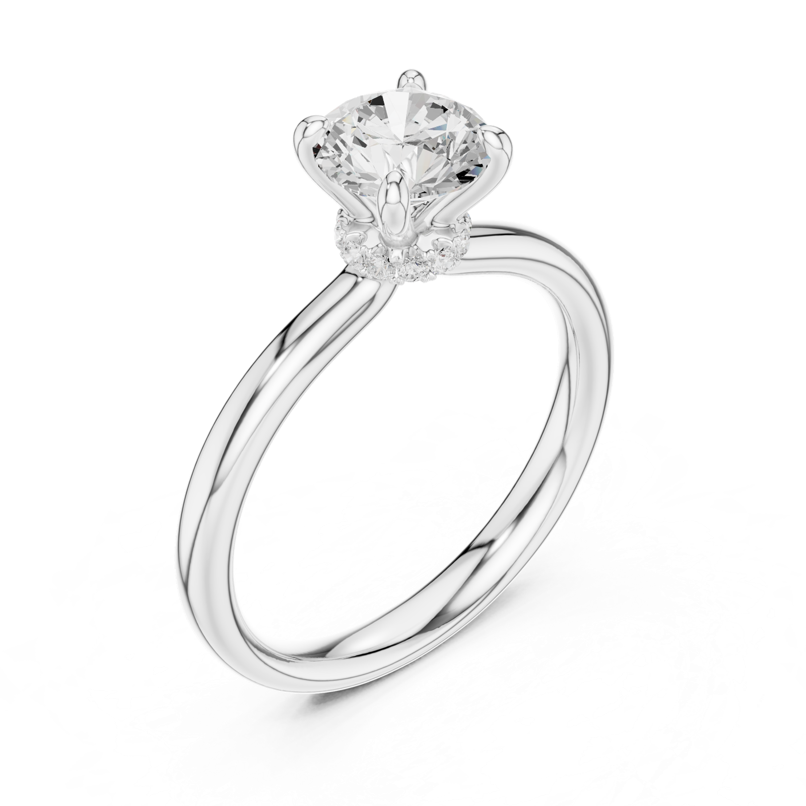 Gold Ring DDLR-644, White Gold, view 2