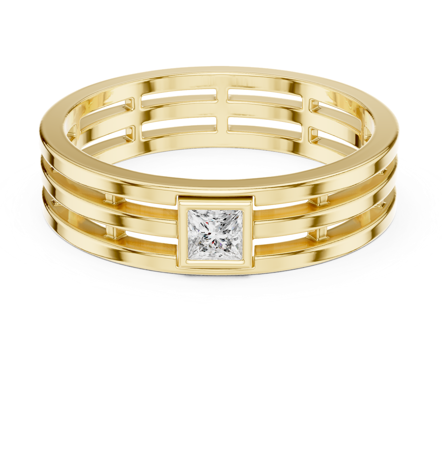 Gold Ring AGR-1, Yellow Gold, view 4