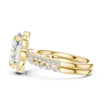 Gold Ring, Oval center stone, Yellow Gold, view 3