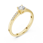 Gold Ring DDLR-834, Yellow Gold, view 2