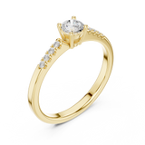 Gold Ring DDLR-834, Yellow Gold, view 2