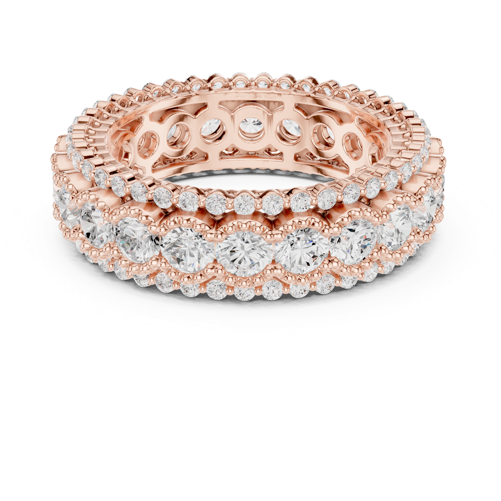 Gold Ring DDLR-367, Rose Gold, view 4